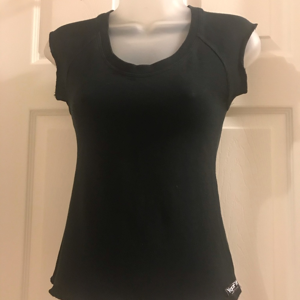 Yoga Fit scoop neck fitted tee